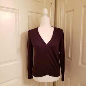 Banana Republic LP Eggplant Silk/Cashmere Sweater